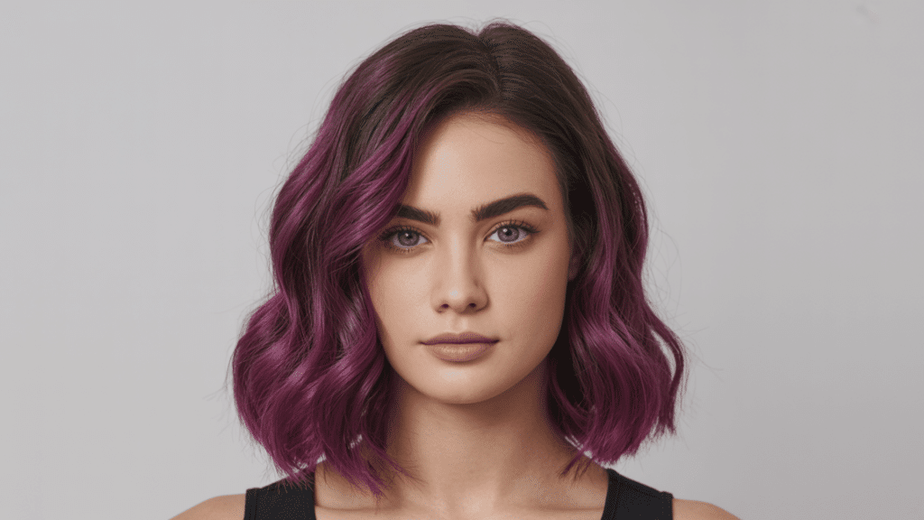 Burgundy with Blue  Undertones cool summer hair color