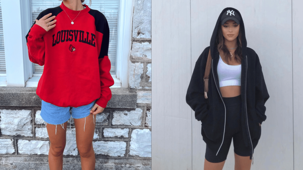 Hoodie and High Waisted  Shorts