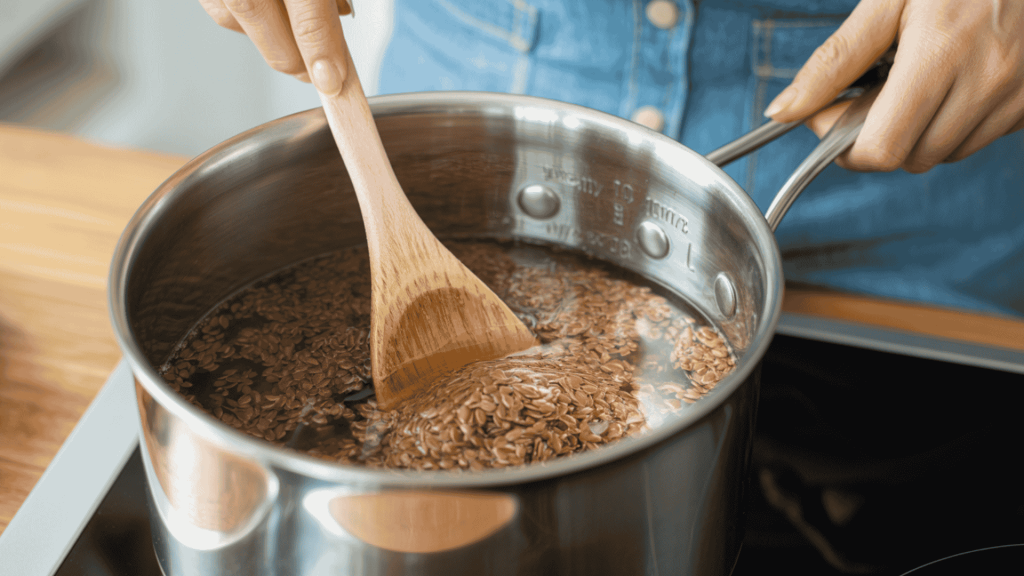 Step 2 Cook the Flaxseed Gel