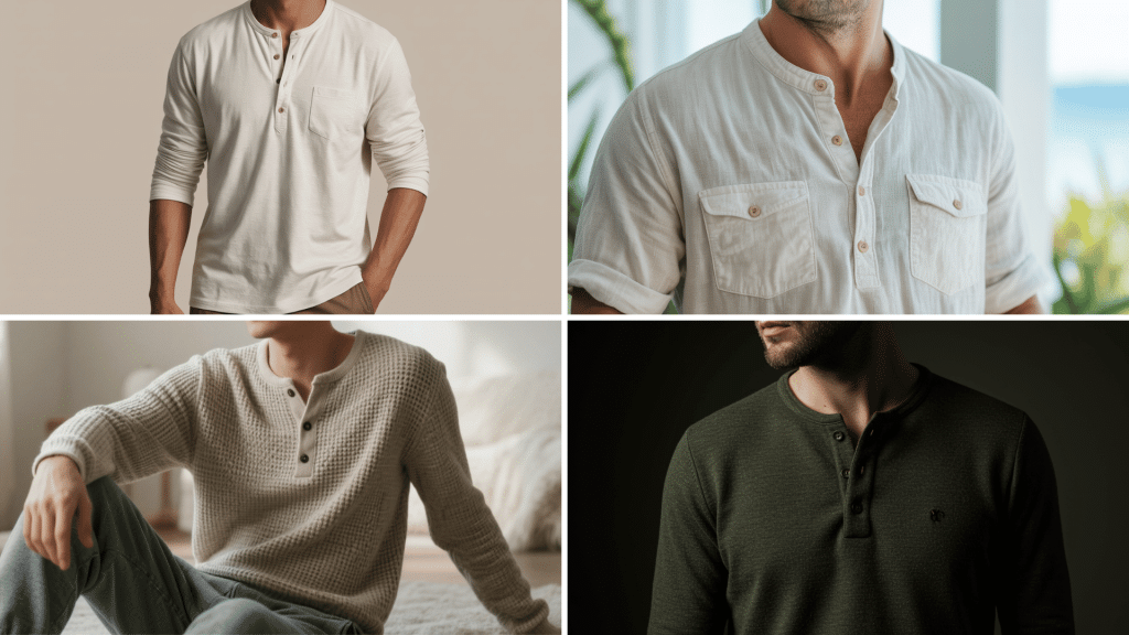 henley shirt fabric options to choose from