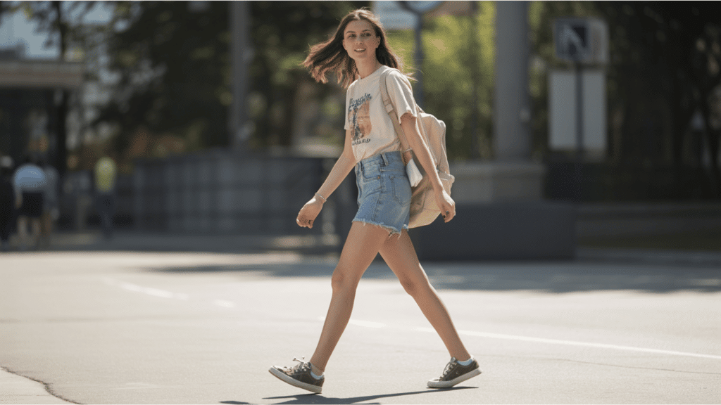 denim shorts