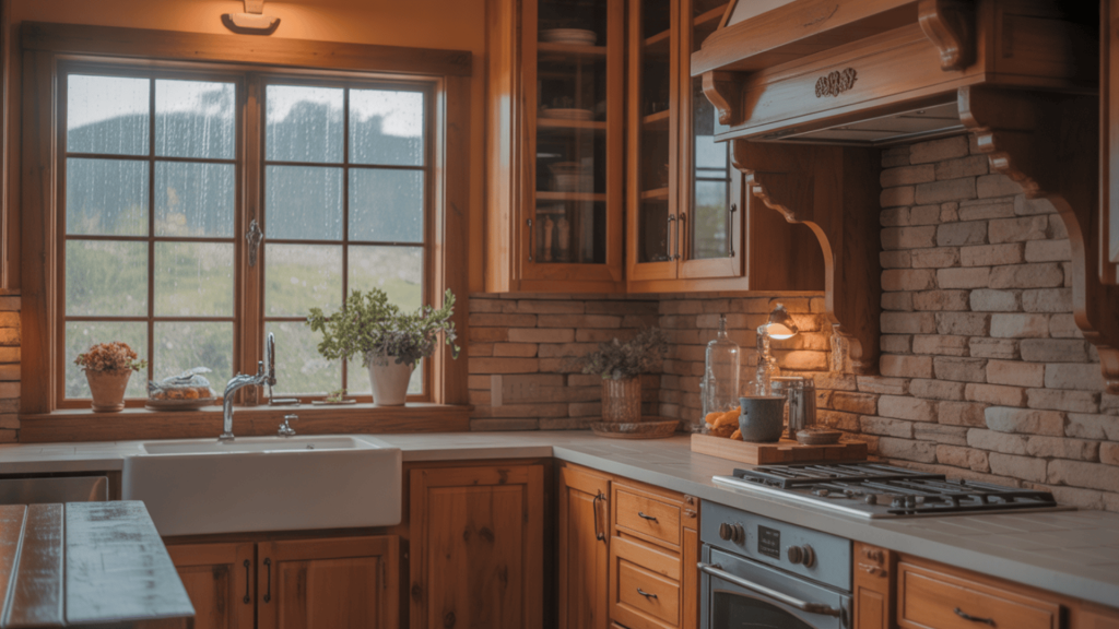 stone backsplash