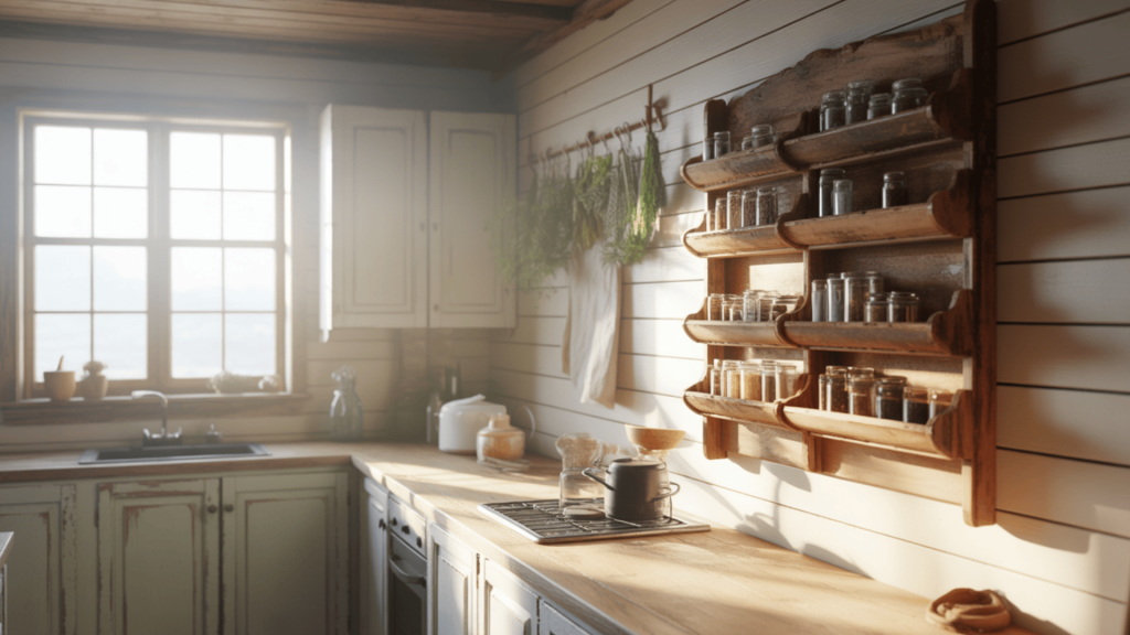 wooden spice rack
