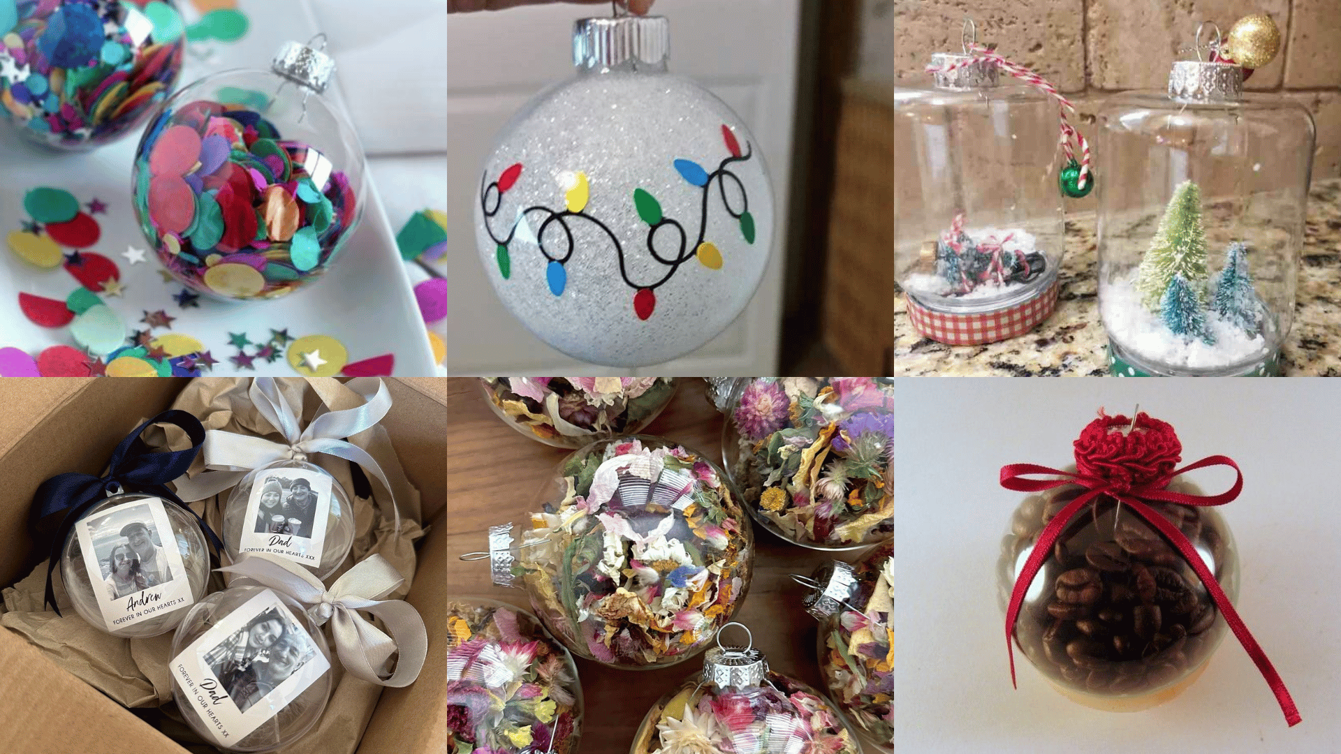 Clear Glass Ornament Ideas