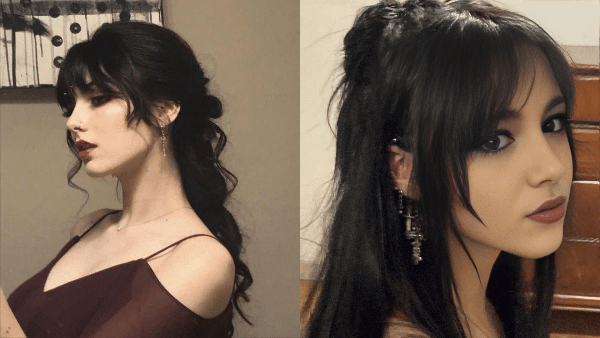 Gothic Half Up Half Down Style