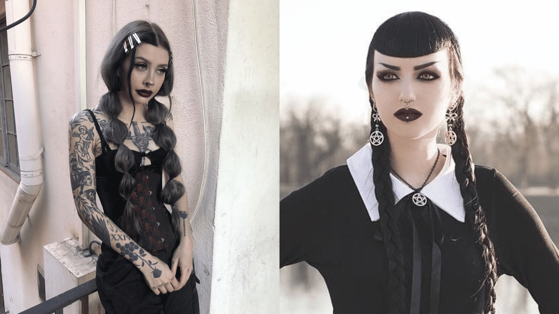 Gothic Pigtail Braids