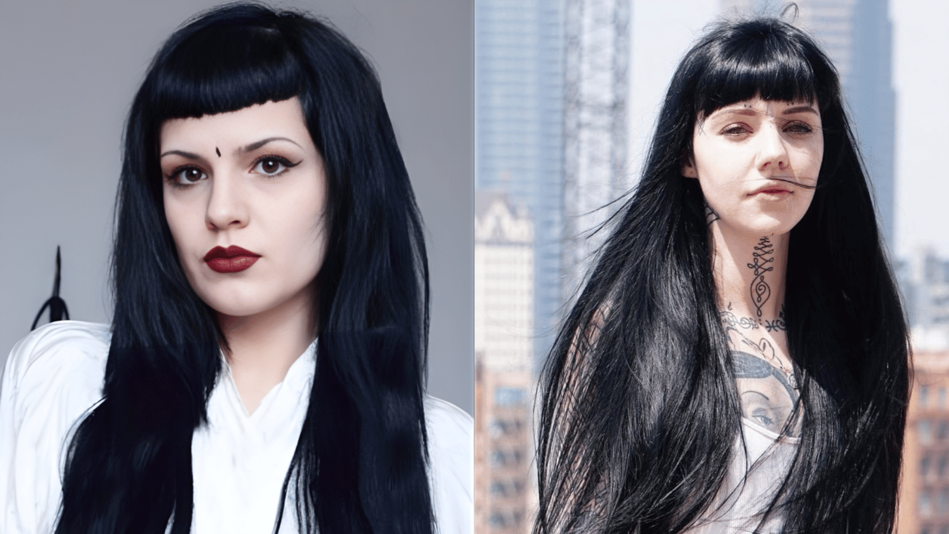 Jet BlackStraight Long Hair