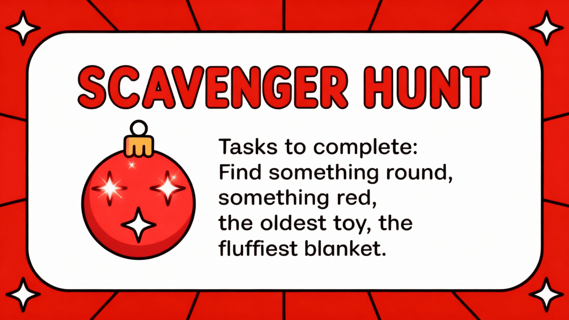 Red and Sparkly Hunt Card