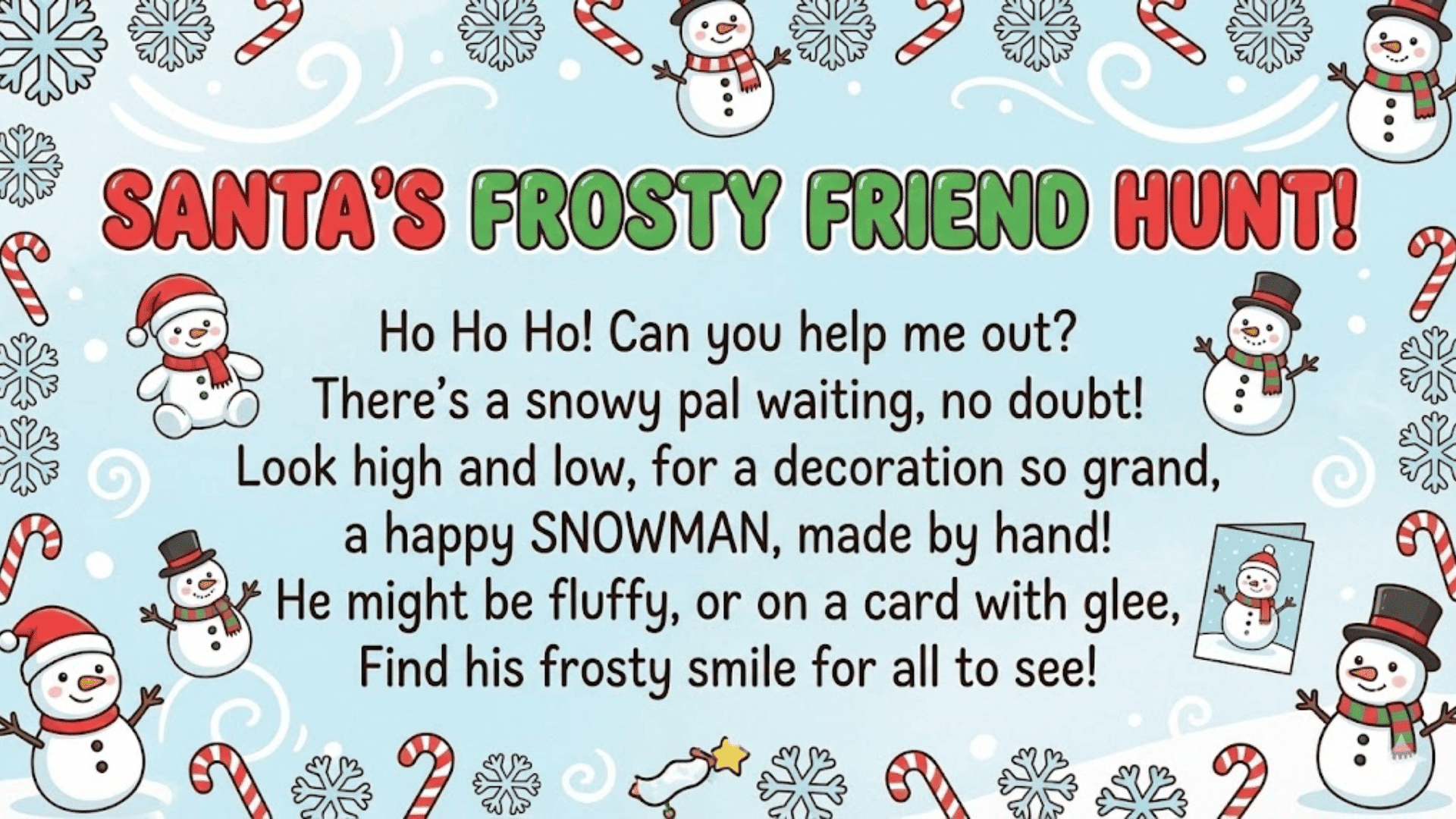 Snowman Spotting Card