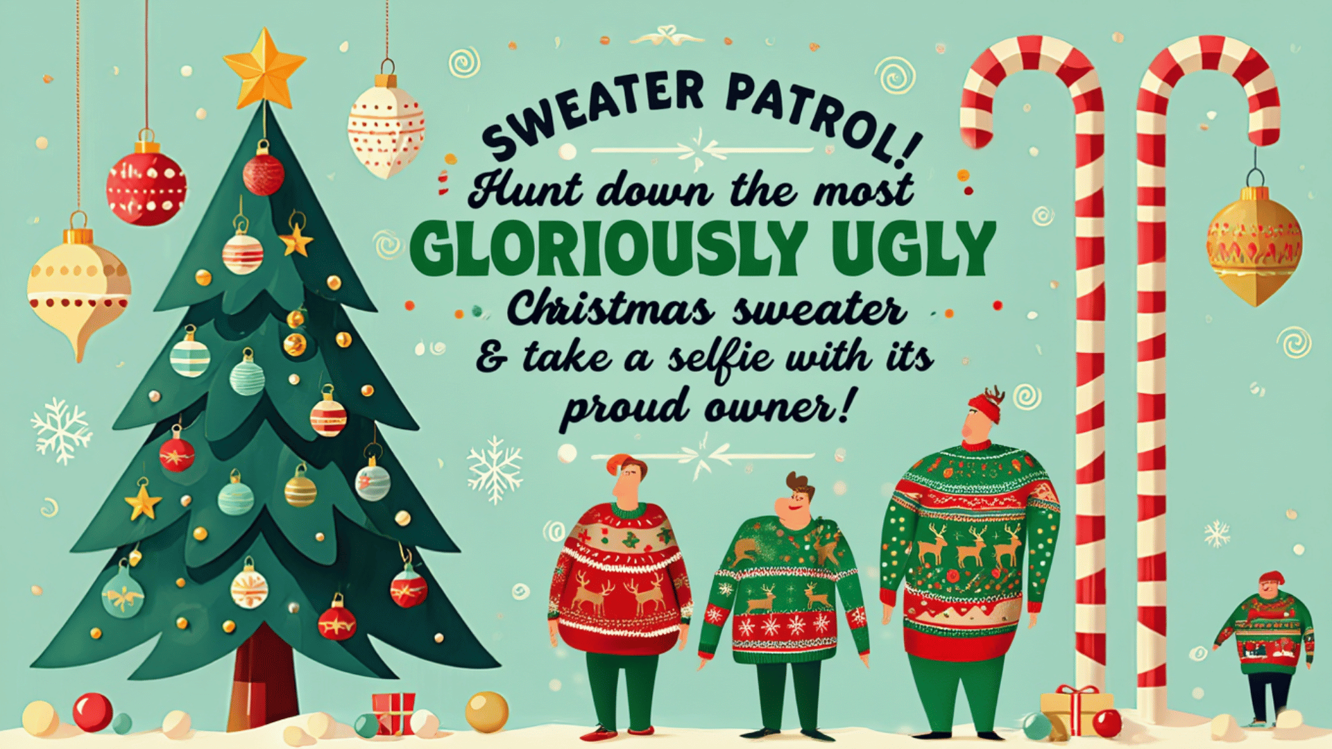 Ugly Sweater Selfie Challenge