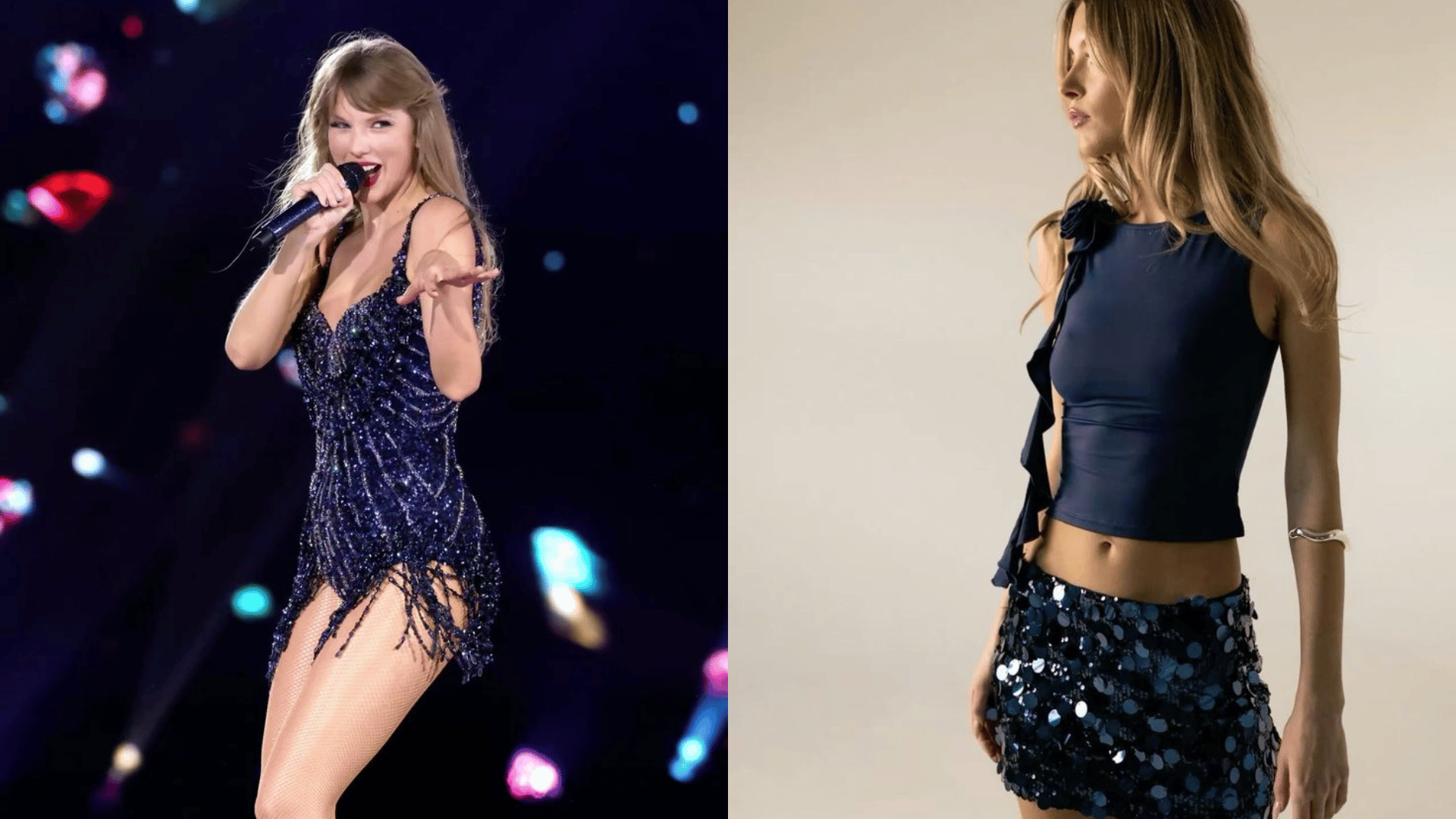 Midnight Blue Sequin Bodysuit