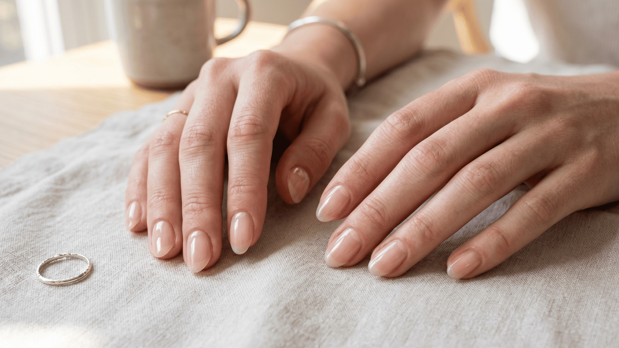 clear gloss nails with ultra clean natural shine finish