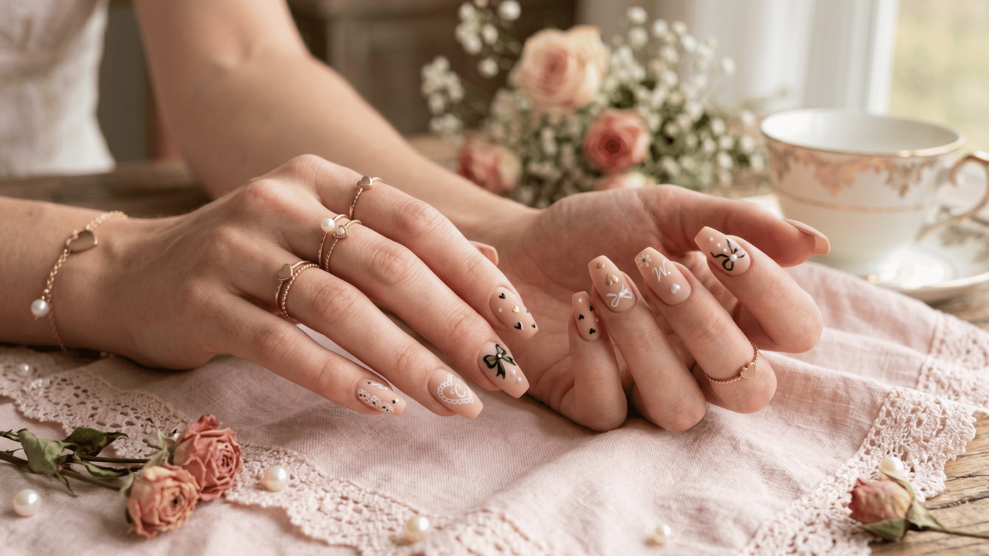 matte nude nails with soft modern texture and minimal look