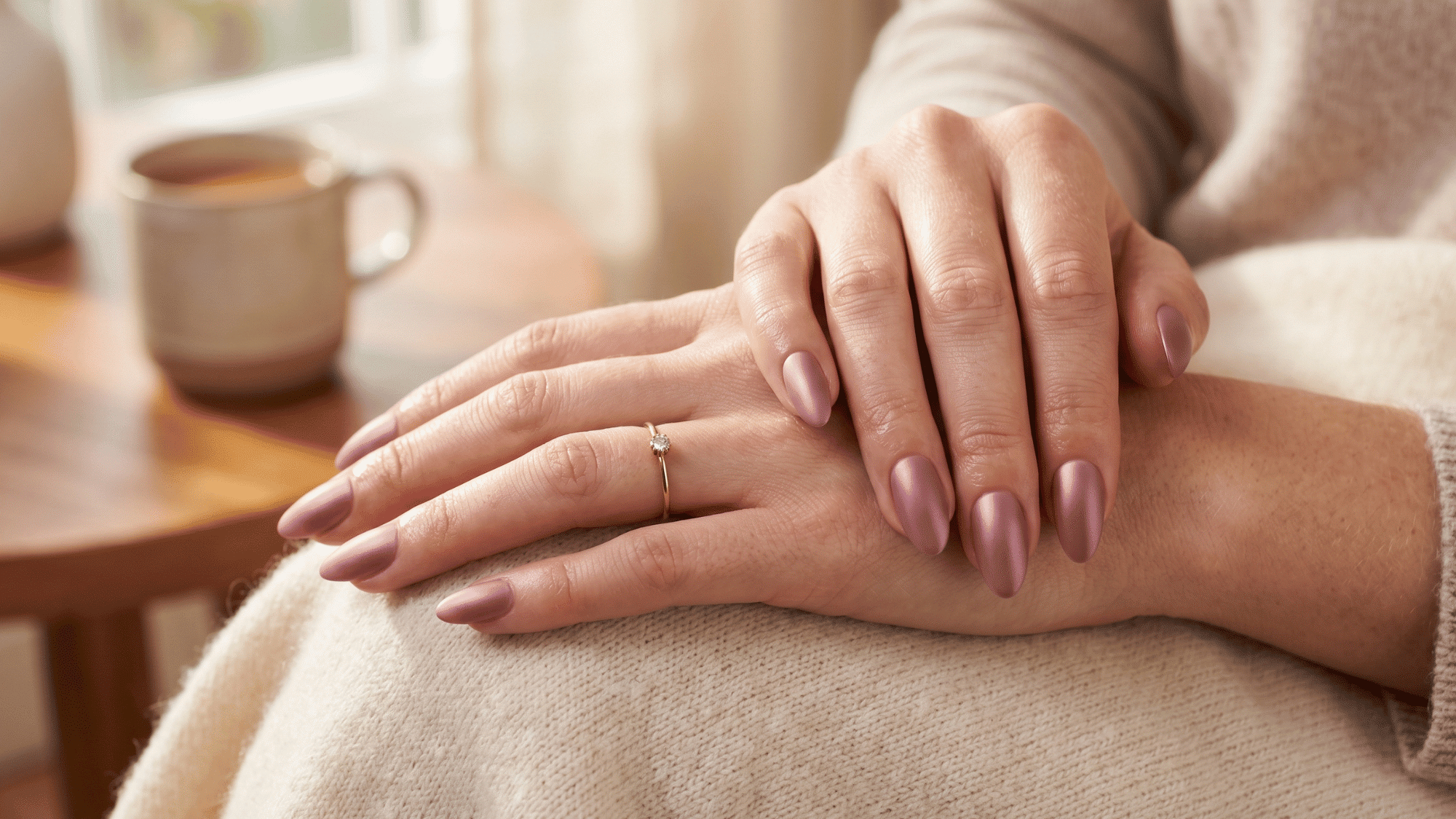 satin finish nails with smooth soft sheen texture