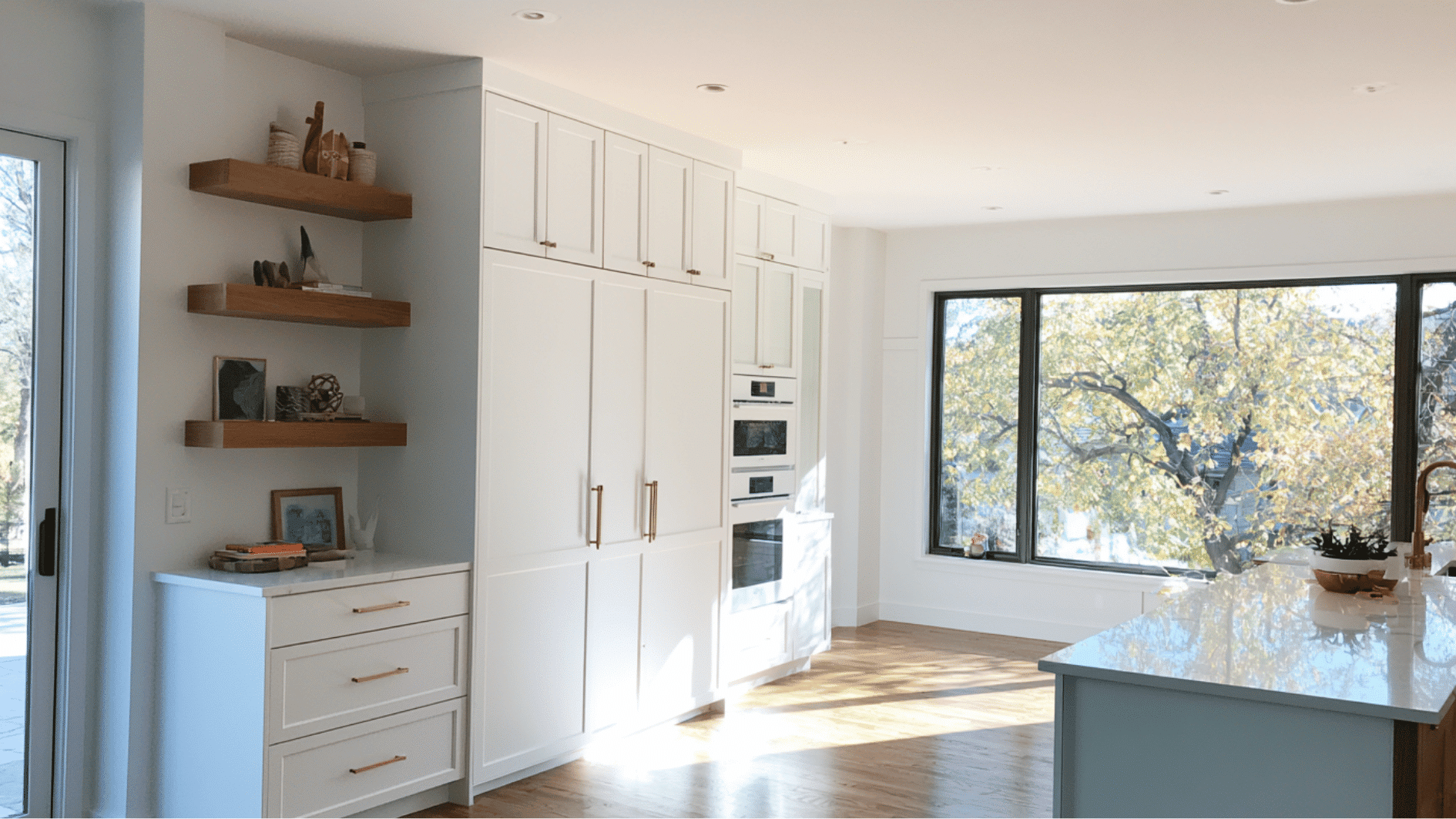floor-to-ceiling kitchen cabinets maximizing storage while creating a clean and organized interior space