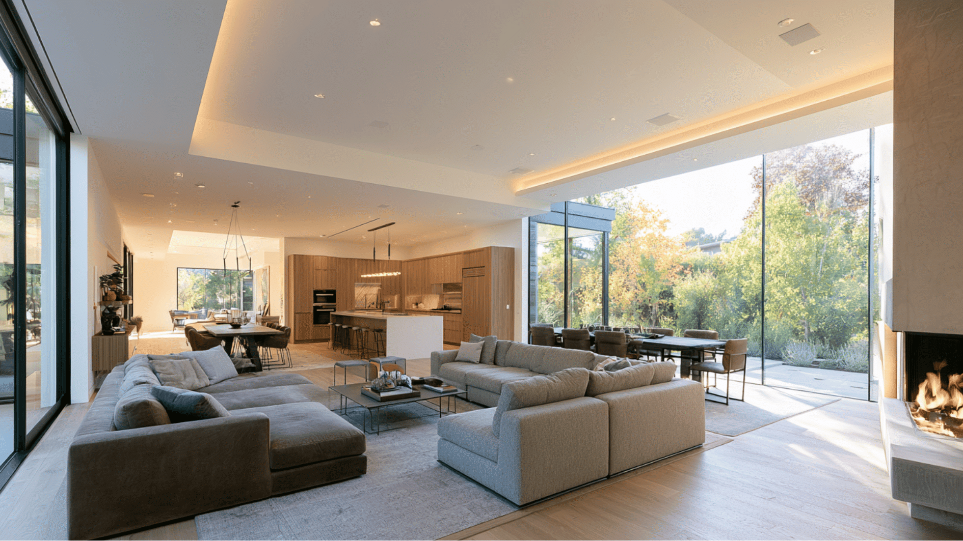 open-concept living space created by removing walls for better flow, light, and functionality at home