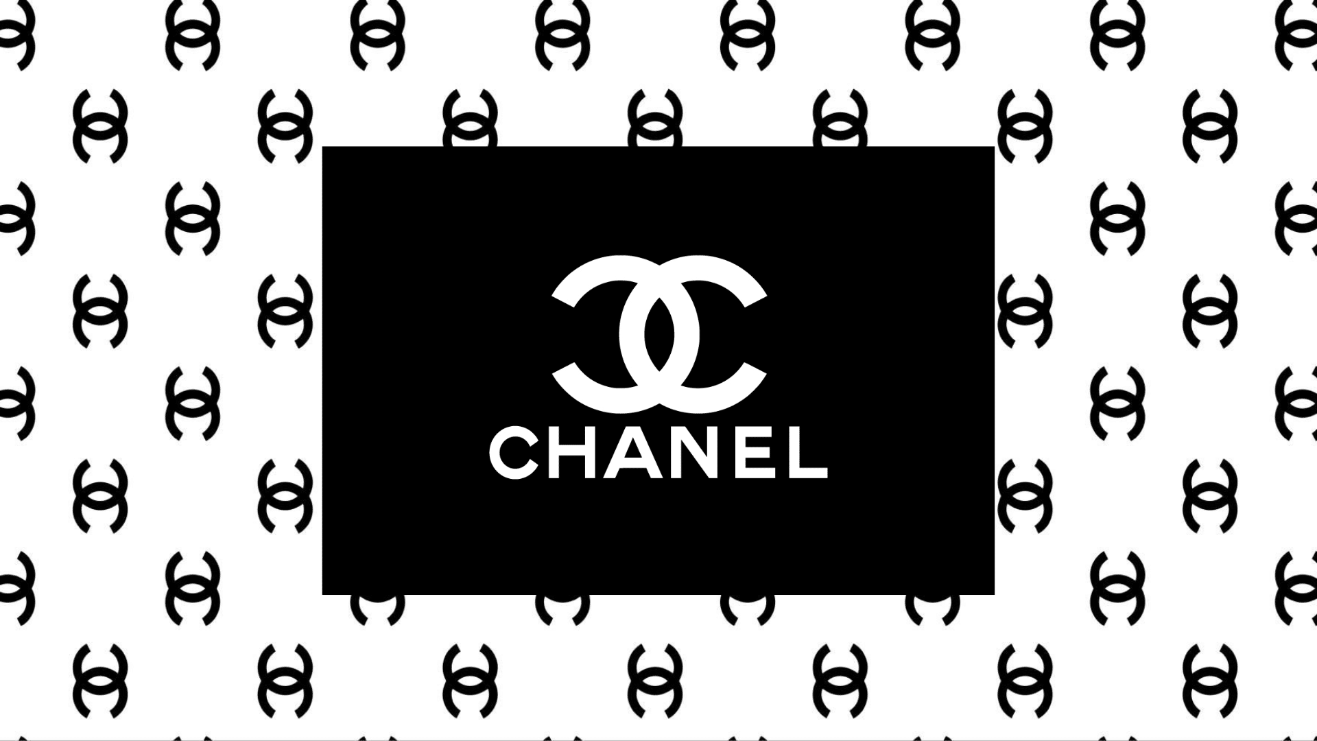chanel logo with a backdrop
