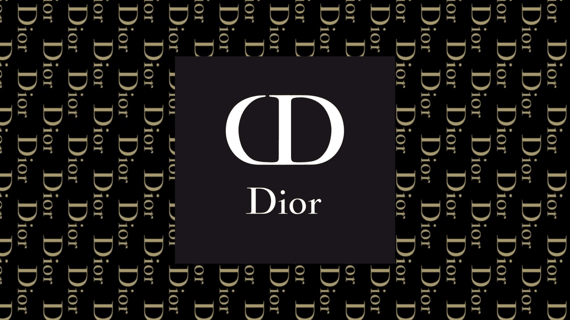 dior logo with a backdrop