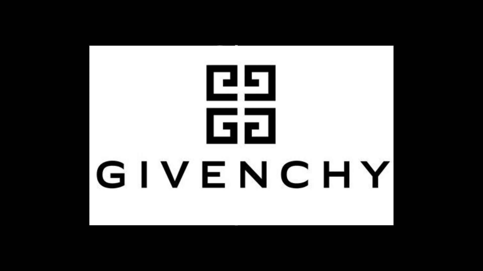 givenchy logo with black backdrop