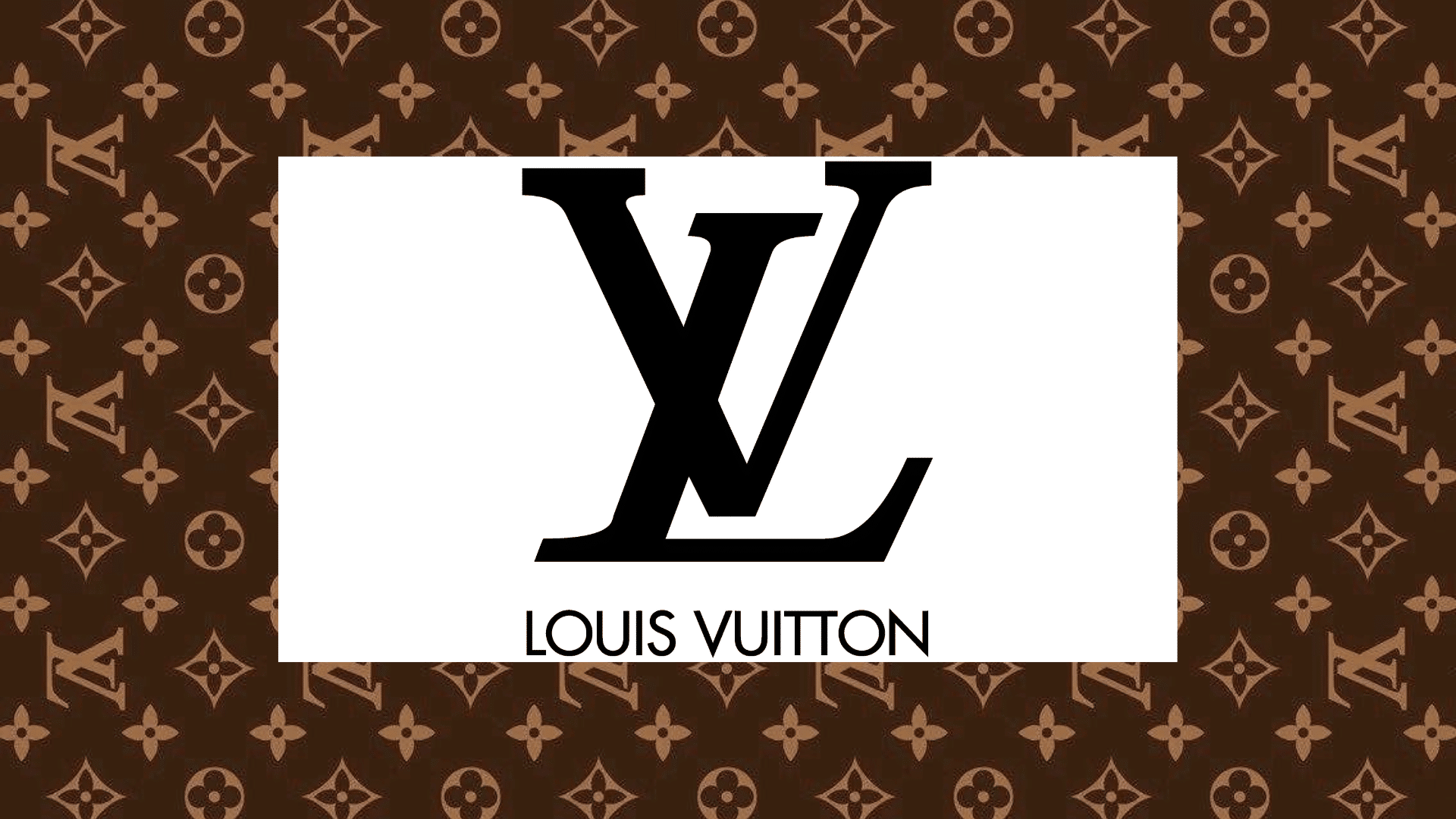 louis vuitton logo brand with backdrop