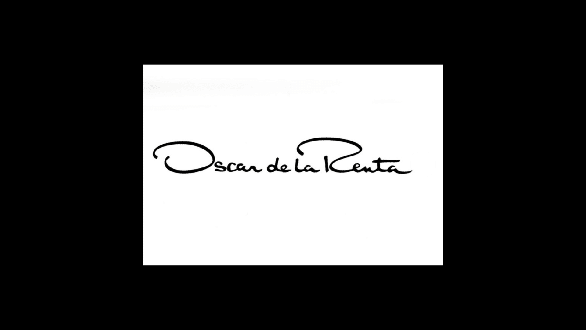 oscar de la renta logo with black background