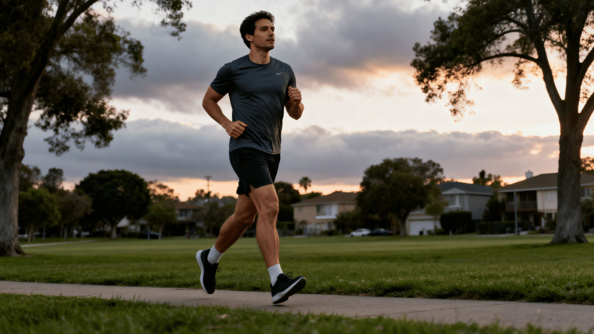 man taking a brisk walk outdoors to stay active and support his overall health