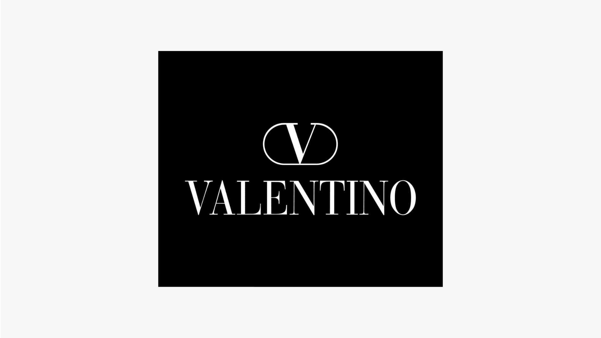 valentino logo with white backdrop