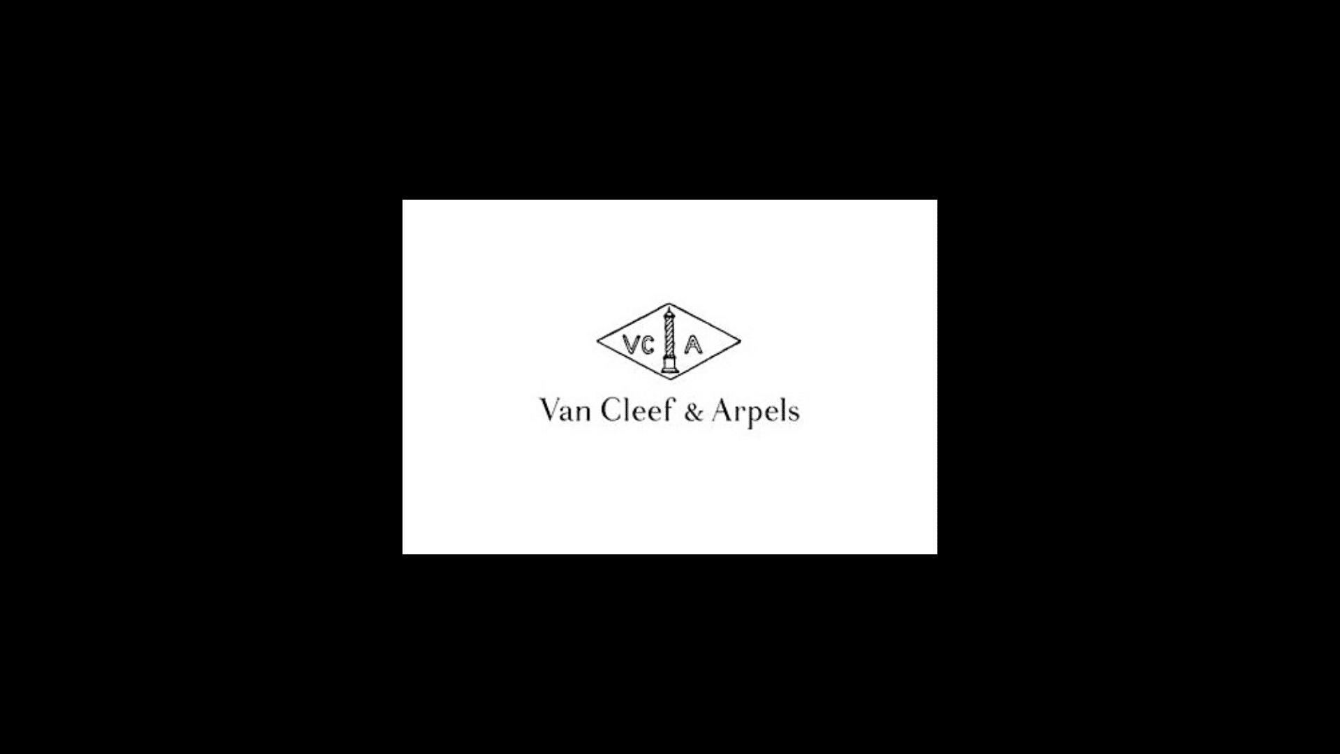 van cleef and arpels logo with black background