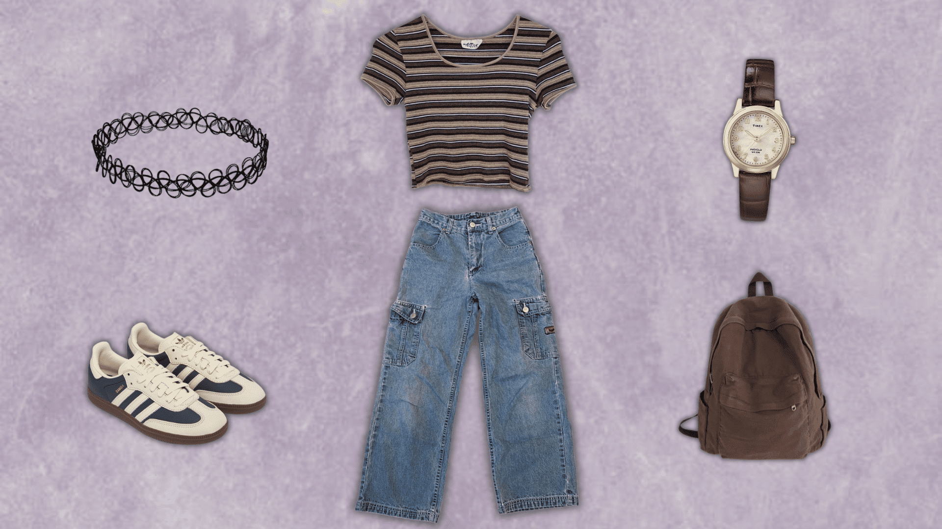 90s cargo pants outfit with sneakers and a crossbody bag from the blog