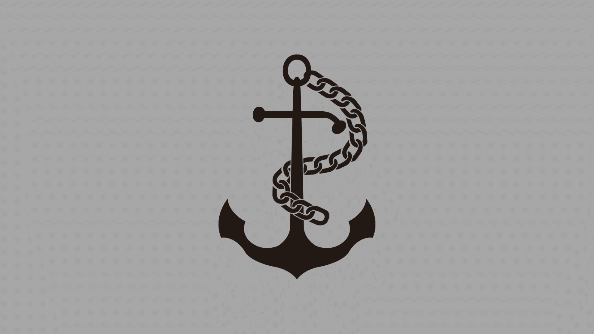 black anchor with chain symbol representing stability, strength, grounding, and support in mental health recovery
