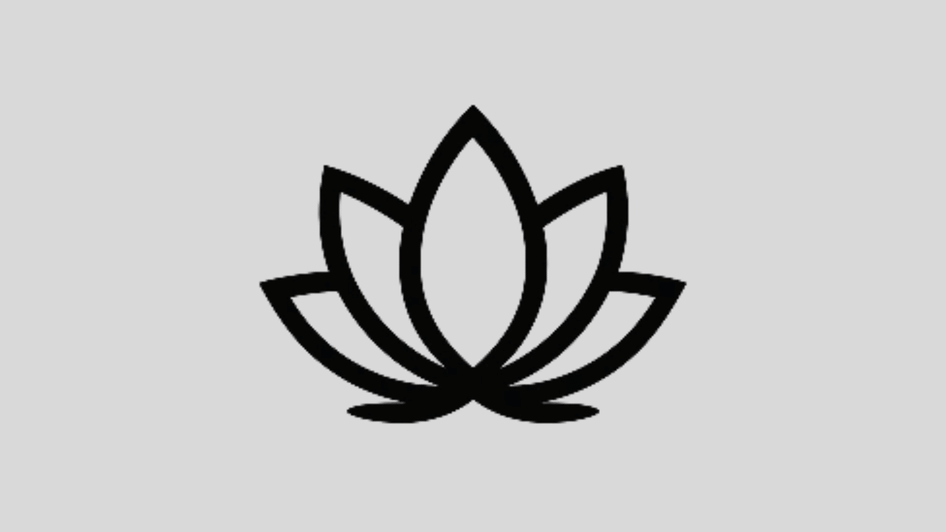 black lotus flower outline symbol representing mental health healing, growth, balance, and inner peace